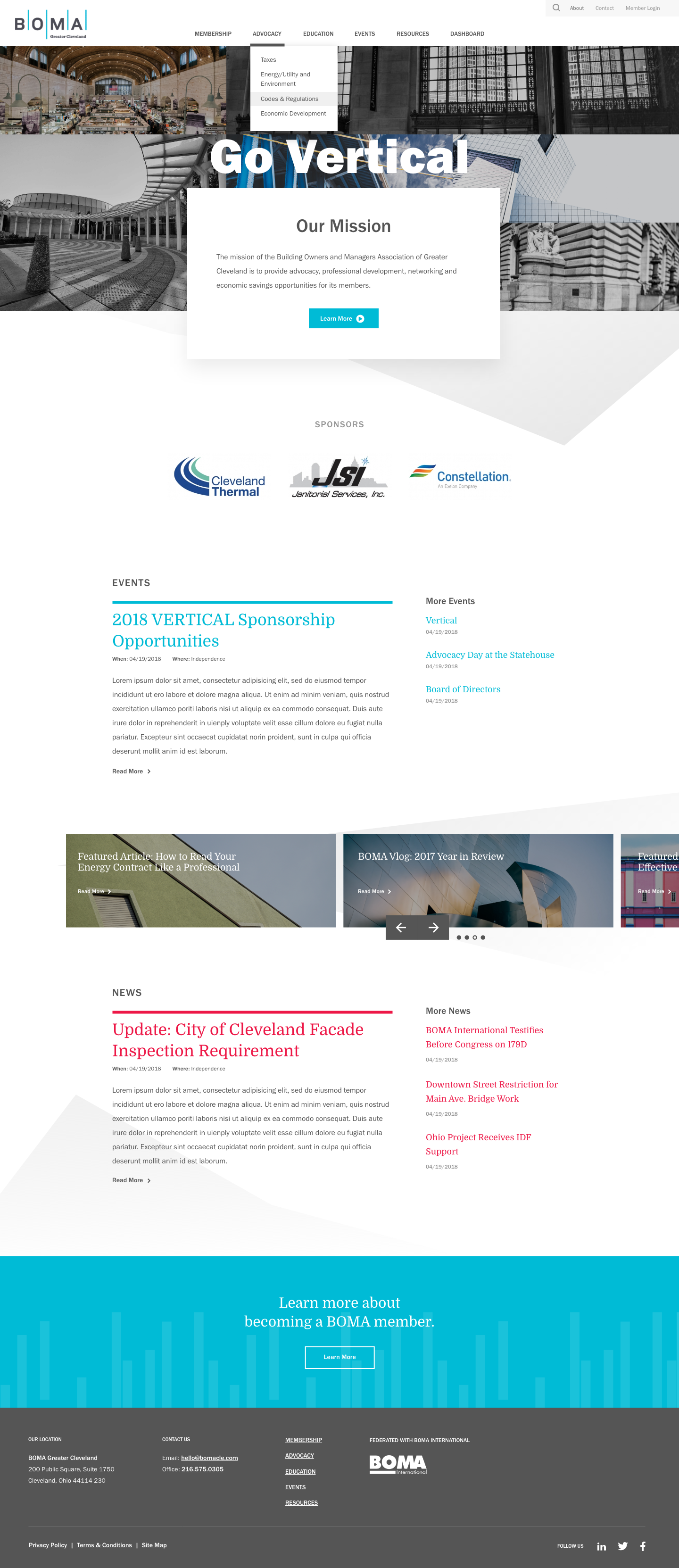 BOMA Greater Cleveland homepage